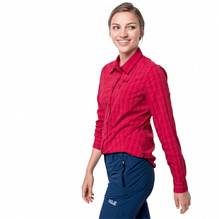 Рубашка женская Jack Wolfskin Centaura Flex Shirt W scarlet checks