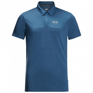 Рубашка поло мужская Jack Wolfskin Jwp Polo M indigo blue