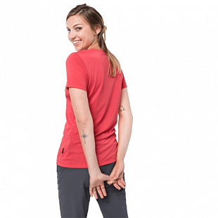 Футболка женская Jack Wolfskin Crosstrail Graphic T W tulip red