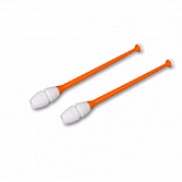 Булавы для художественной гимнастики Indigo вставляющиеся 41 см orange/white
