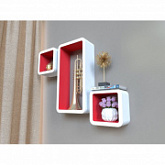 Комплект полок Qwerty Рио white/red 72004