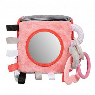 Мягкая игрушка Canpol babies Soft Sensory Cube  BEARS с погремушкой 3м+ (68/073_cor) coral