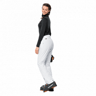 Брюки женские Jack Wolfskin Powder Mountain Pants W white rush