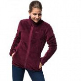 Джемпер женский Jack Wolfskin Pine Leaf Jacket Women garnet red stripes