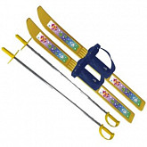 Лыжи детские Ausini Мишки с палками 330276-00 yellow/blue