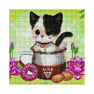 Алмазная вышивка Picasso "Котенок в чашке" PD3030003