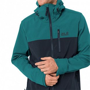 Ветрозащитная куртка мужская Jack Wolfskin Desert Wind Jacket M emerald green