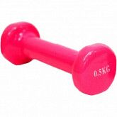 Гантель виниловая 0,5 кг pink (1шт)
