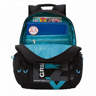Рюкзак городской GRIZZLY RU-033-21 /1 black/turquoise