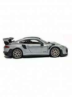 Машинка Bburago 1:43 Porsche 911 GT2 RS (18-30000/18-30388) silver/black