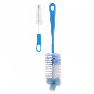 Щетка-ершик Canpol babies для бутылочки и соски со спонжем 2шт 7/402 Blue
