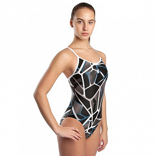 Купальник спортивный женский Mad Wave Reflection PBT black/white