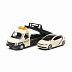 Масштабная модель автомобиля Bburago Street Fire Эвакуатор и Volksvagen Polo GTI 1:43 (18-31400) Black/Beige