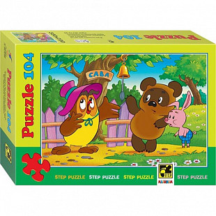 Пазлы Step Puzzle 104 "Винни Пух. В гостях у Совы" 82005