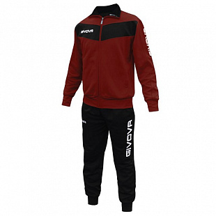 Спортивный костюм Givova Tuta Visa TR018 burgundy/black