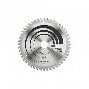 Диск пильный Bosch 216х30 мм 48 зуба Optiline Wood 2608640641