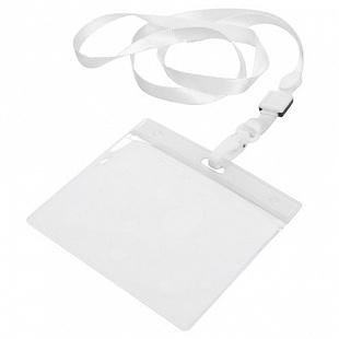 Ланъярд с кармашком для бэйджа AP79153901 White