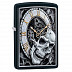 Зажигалка Zippo Skull Clock 29854 black matte