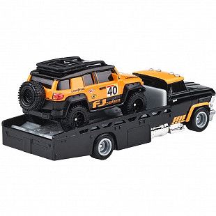 Машинка Hot Wheels Premium Team Transport Toyota FJ Cruiser & Horizon Hauler (FLF56 JBM33)