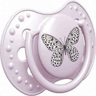 Пустышка силиконовая 6-18 мес. симметричной формы, динамическая LOVI Botanic (22/871girl) 2 шт.