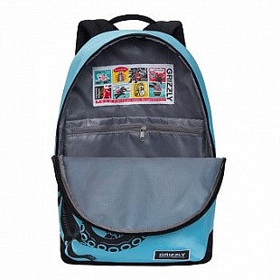 Городской рюкзак GRIZZLY RQ-007-5 /1 light blue/black
