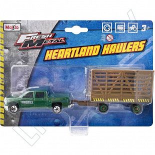 Машинка Maisto Fresh Metal Heartland Haulers 2014 Chevrolet Silverado 1500 Z71 (12328) green