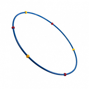 Обруч гимнастический с шариками Alpha Caprice D=900 мм 900 гр 10 шт blue