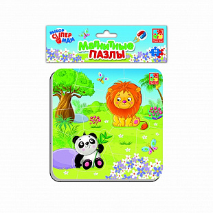 Магнитные пазлы А5 Vladi Toys Зоопарк VT3204-12