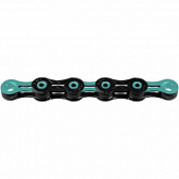 Велоцепь KMC DLC X11SL, 11 скоростей, 116L, black-turquoise BXSL11BG