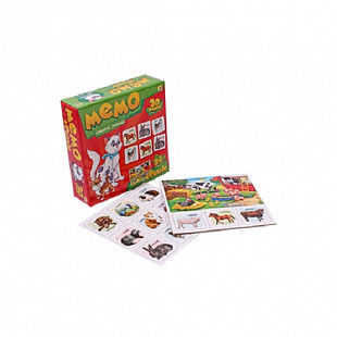 Развивающая игрушка Рыжий Кот Мемо+пазлы Домашние любимцы МП-0366