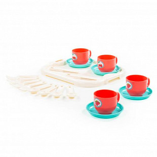 Набор детской посуды Полесье "Минутка" с подносом на 4 персоны (V3) (21 элемент) 80516