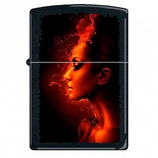 Зажигалка Zippo 218 Burning Woman black