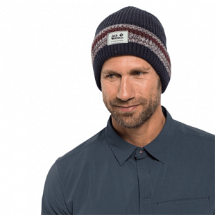 Шапка мужская Jack Wolfskin Knit Cap night blue