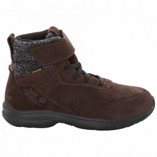 Ботинки детские Jack Wolfskin City Bug Texapore Mid K dark brown / black