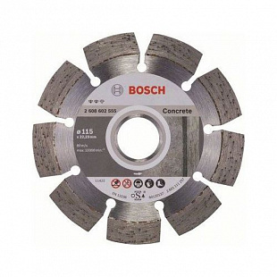 Алмазный круг 115х22,23 мм бетон Expert Bosch 2608602555