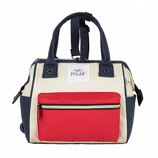 Сумка-рюкзак Polar 18242 biege/red/blue