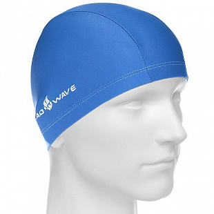 Шапочка для бассейна (плавания) детская Mad Wave Lycra Junior голубая