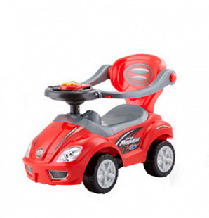 Автомобиль-каталка Chi Lok bo Deluxe Mega Car 3 в 1 с музыкальной панелью red