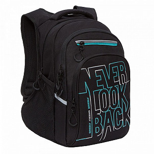 Рюкзак школьный GRIZZLY RB-150-2 /2 black/turquoise