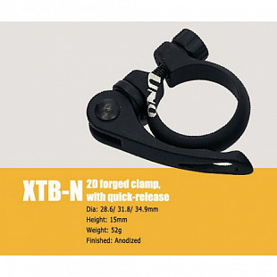 Зажим подседельный c эксцентриком Uno 31,8 мм black ZTB12153
