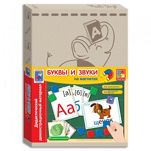 Игра настольная магнитная с карточками Vladi Toys Буквы и звуки VT3701-04