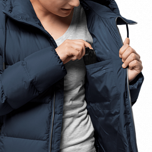 Пальто женское Jack Wolfskin Crystal Palace Coat midnight blue