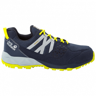 Водонепроницаемые кроссовки мужские Jack Wolfskin Cascade Hike Texapore Low M dark blue / lime