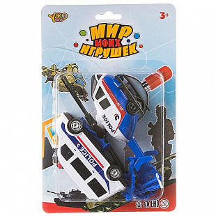 Набор YAKO "Полицейский участок", машина и самолет инерционные, серия Мир micro Игрушек В88719