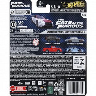 Машинка Hot Wheels Premium Fast & Furious 2018 Bentley Continental GT3 (HNW46 HVR63)