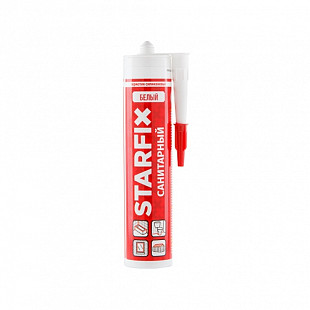 Герметик Starfix силиконовый санитарныйSanitary Silicone 260 мл white SM-57866-1