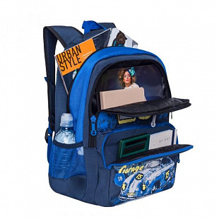 Школьный рюкзак GRIZZLY RB-860-1 blue