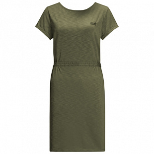 Платье трикотажное женское Jack Wolfskin Travel Dress delta green
