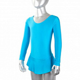 Купальник гимнастический Combosport с юбкой длинный рукав GO-025 turquoise