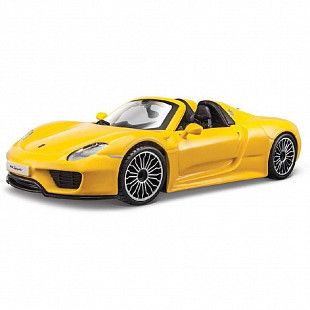 Машинка Bburago 1:24 Porsche 918 Spyder (18-21076) yellow